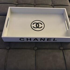 CHANEL Upcycled White and Black Vanity Tray